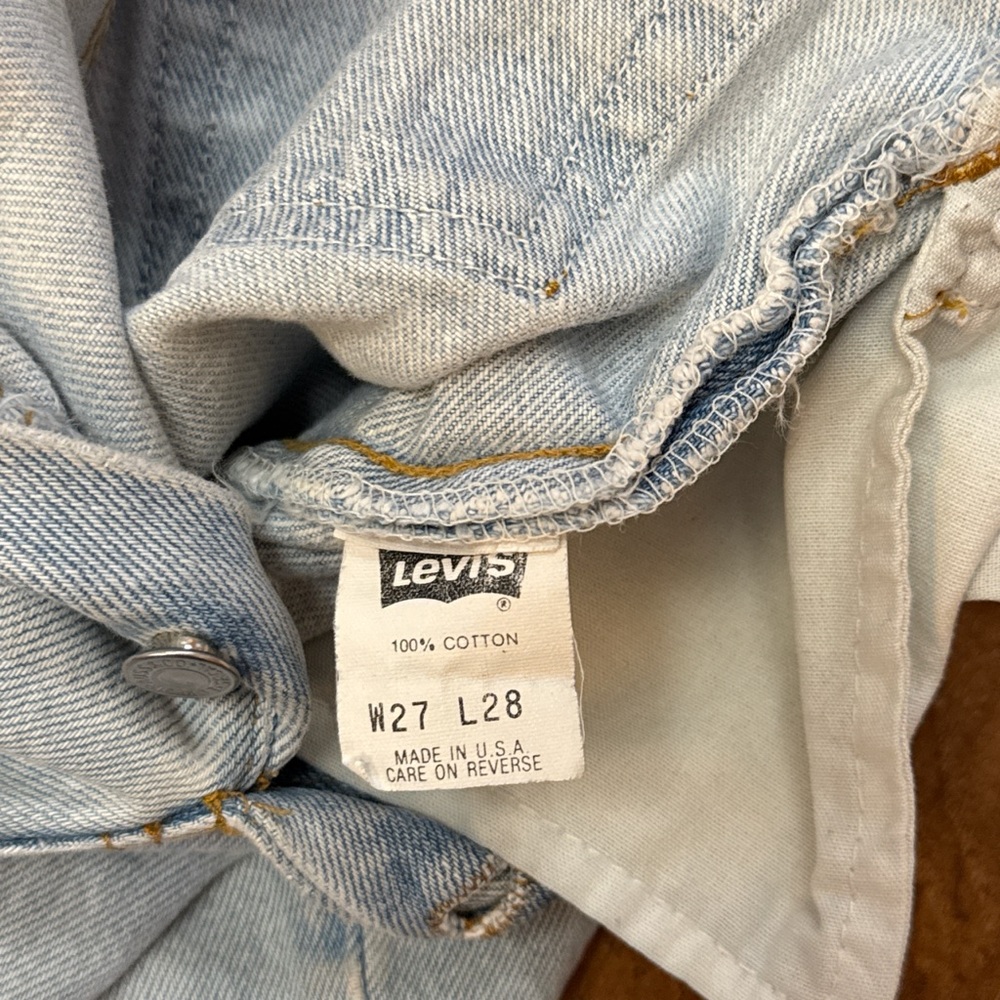 Vintage 701 Student Fit (501 XX) Light Wash Levi’s Jeans. 27 x 28 - Picture 7 of 14